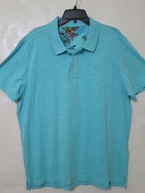 Margaritaville Men's Polo Shirt in Aqua Blue -‎ Size XL
